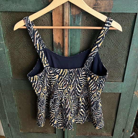 Anthropologie Jamie Zebra Peplum Tank - Picture 9 of 11